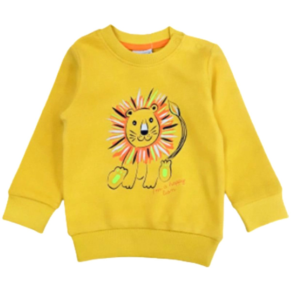 Μπλουζάκι Μακρυμάνικο Φούτερ I am Happy Lion Venere Yellow 8020620