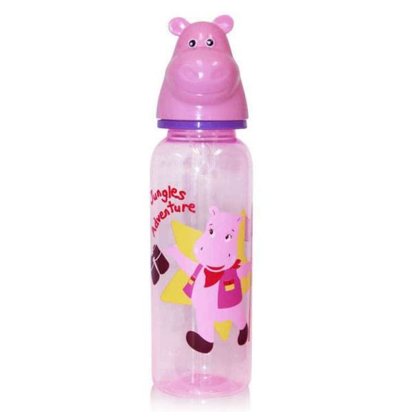 Μπιμπερό πλαστικό 250ml Lorelli Hippo Pink 1020031