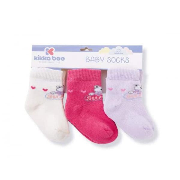 Kikka Boo Thermal Κάλτσες 3τμχ Frogs Pink