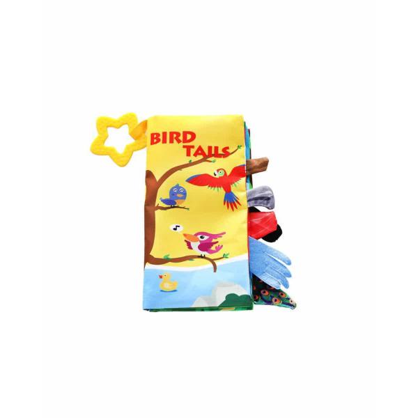 Kikka Boo Εκπαιδευτικό Υφασμάτινο Βιβλιαράκι με Μασητικό Bird Tails 31201010268