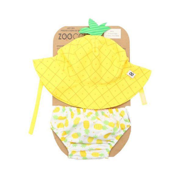 Σετ Μαγιό και Καπέλο UPF50+ Zoocchini Pineapple ZOO12011