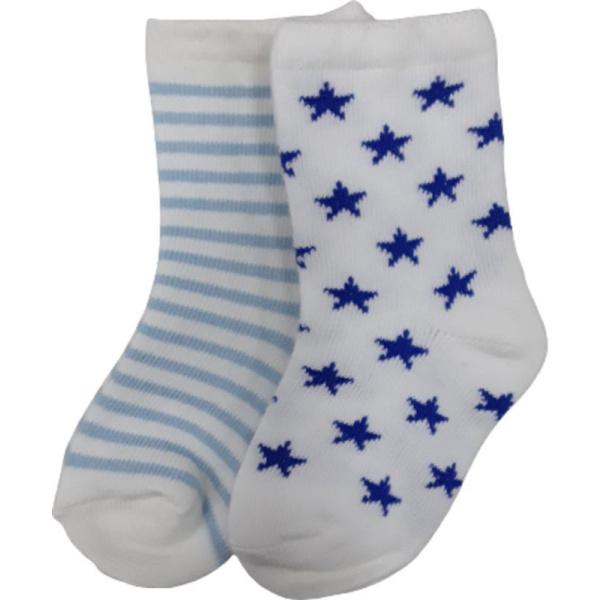 Beboulino Χειμωνιάτικα Καλτσάκια 0-6m White Blue Stars&Stripes 71207170000