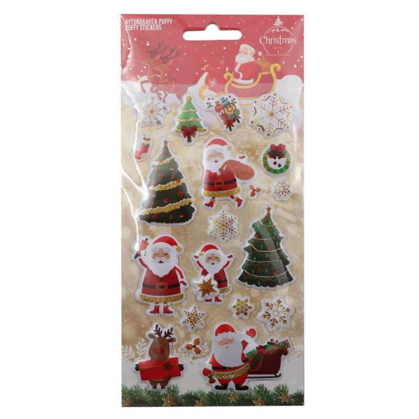 Χριστουγεννιάτικα Αυτοκόλλητα Cristmans Tree Puffy Glitter Διακάκης  000621136