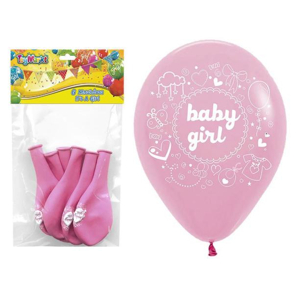 Μπαλόνια 12'' 6τμχ It's a Girl ToyMarkt 71-1246