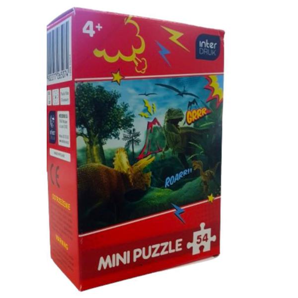Puzzle Mini 54τμχ Dino Interdruk Red 5902277265098
