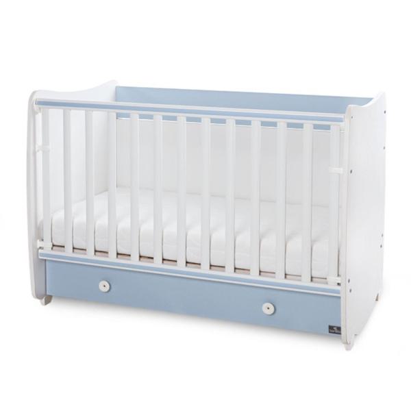 Κρεβάτι Μετατρεπόμενο 60x120cm Dream Lorelli White  Baby Blue 10150420039