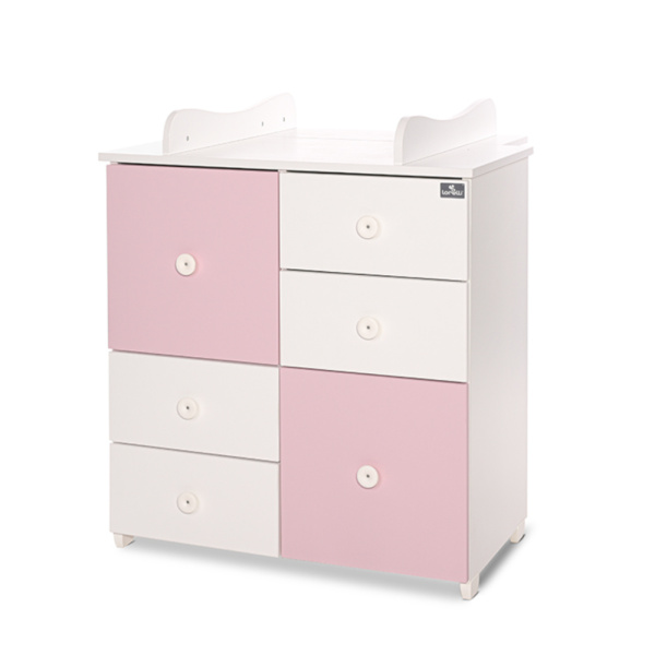 Συρταριέρα και Αλλαξιέρα Cupboard New Lorelli White Orchid Pink 10170110038
