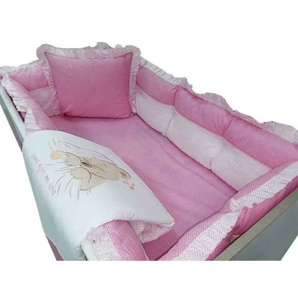 Προίκα Κούνιας 60x120cm Sweet Sleep Beboulino Pink 70013140860