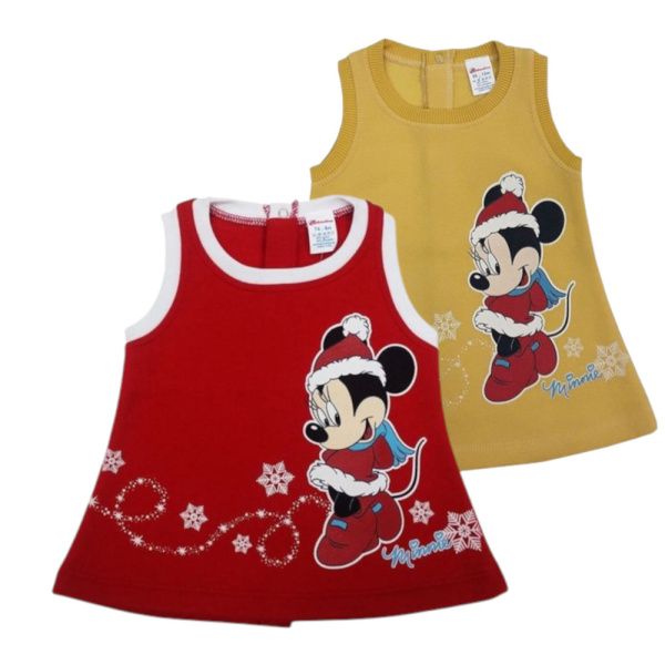 Φορεματάκια Χειμερινά Σετ 2τμχ 9-24 μηνών Beboulino New Christmas Minnie Red Yellow 99910170503