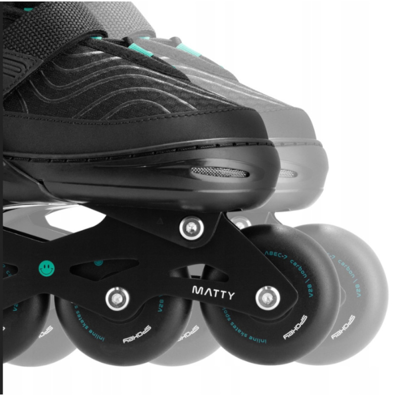 Πατίνια Roller Skates Αυξομειούμενα Inline Matty Tie-Dye Spokey Green 5905339434548