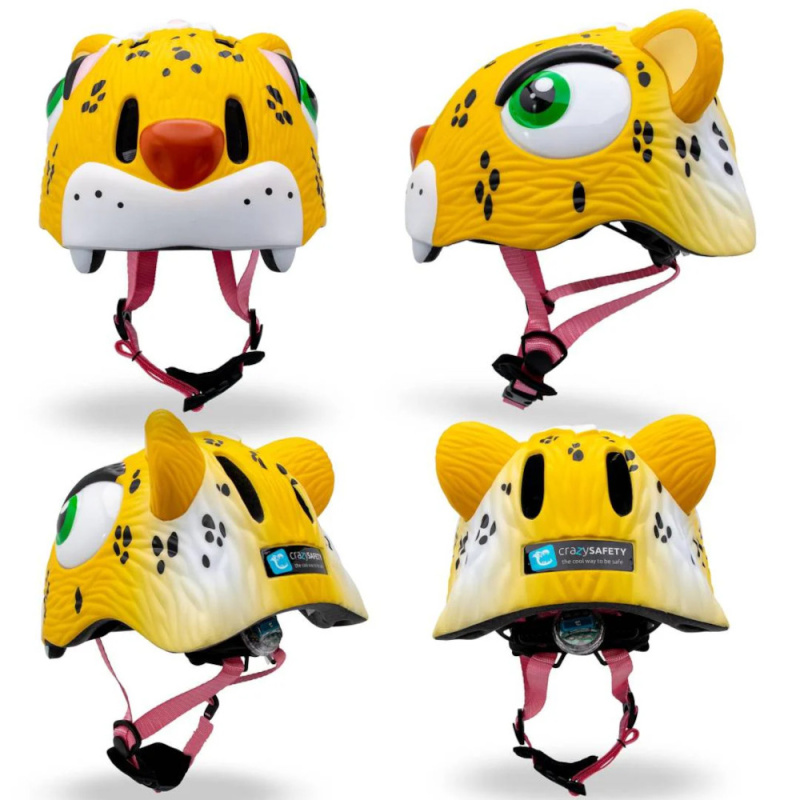 Κράνος με Led Crazy Safety Leopard Yellow NSH-100301-03-01