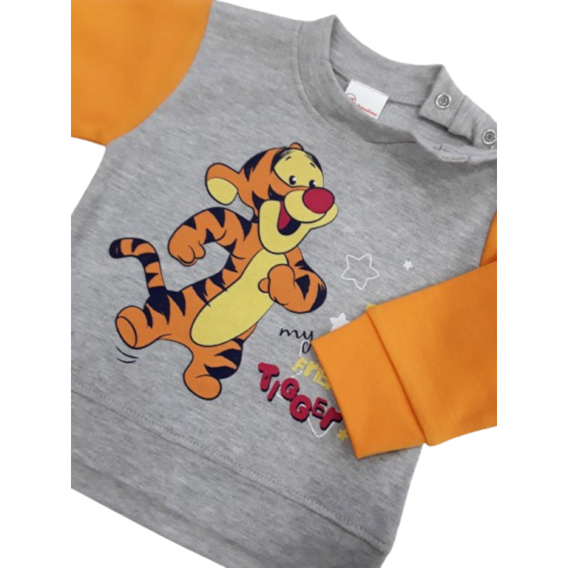 Μπλουζάκι Μακρυμάνικο Friend Tiger Beboulino Grey Orange 8020760